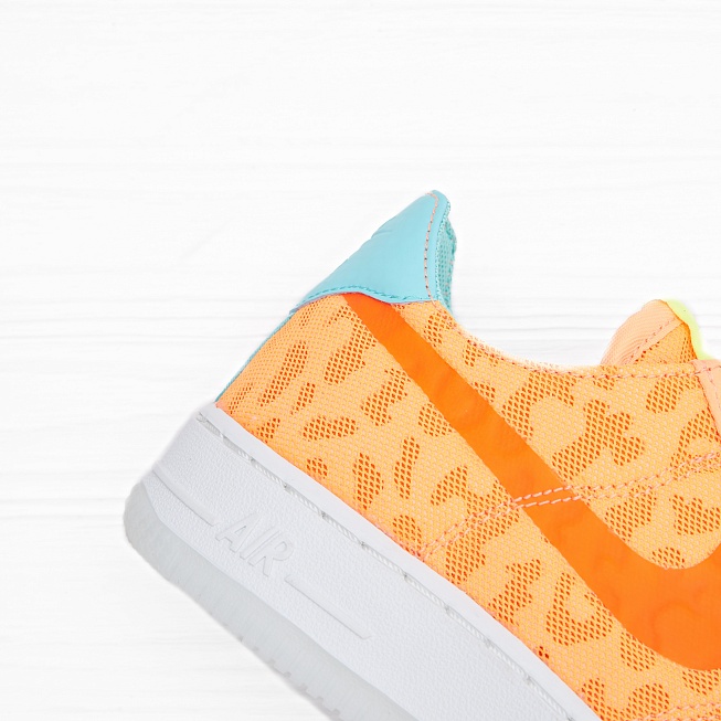 Кроссовки Nike W AIR FORCE 1 07 TXT PRM Peach Cream/Hyper Turquoise/Volt/Total Orange - Фото 4