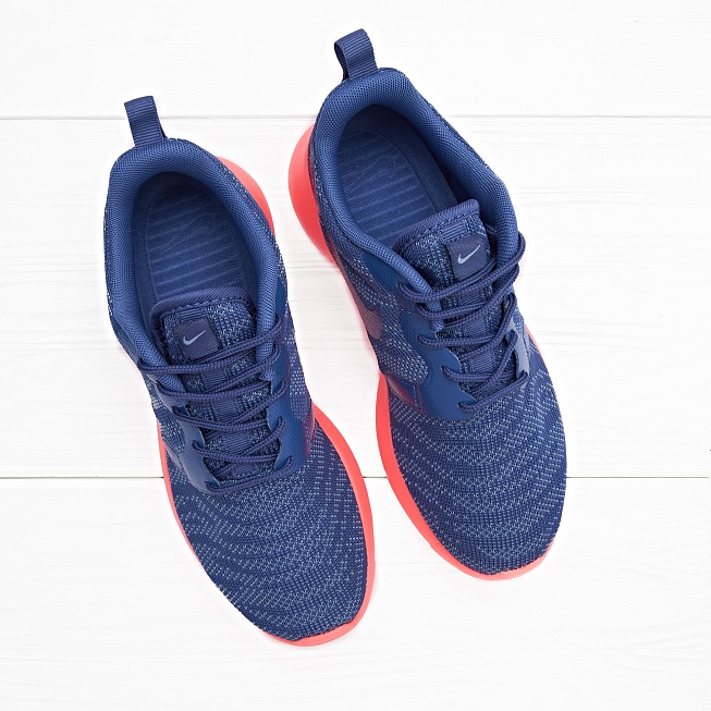 Кроссовки Nike WMNS ROSHE ONE KJCRD Cool Blue/Hot Lava - Фото 3