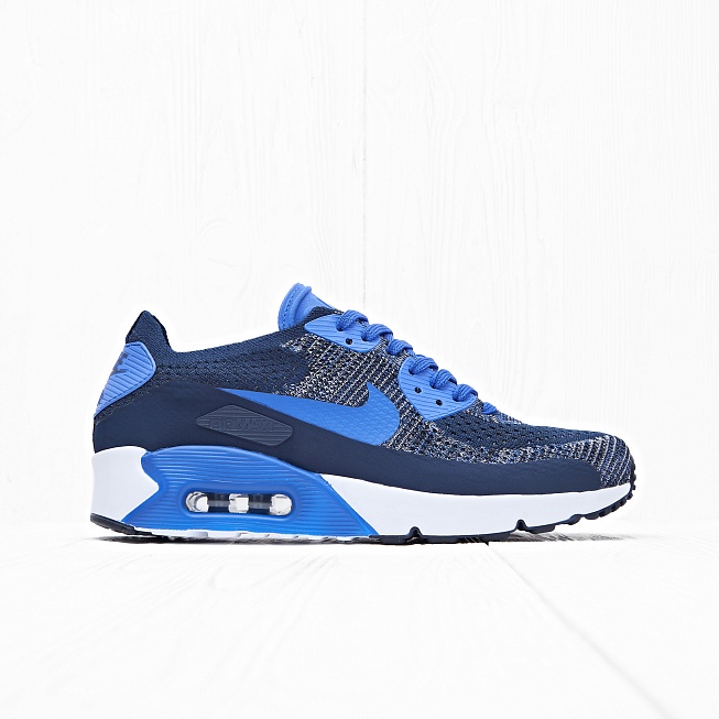 Кроссовки Nike AIR MAX 90 ULTRA 2.0 FLYKNIT College Navy/Paramount Blue-White