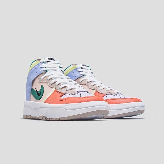 Кроссовки Nike W DUNK HIGH UP Cashmere/Green Noise-Pale Coral - Фото 3
