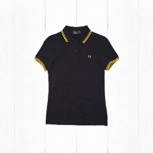 Поло Fred Perry TWIN TIPPED Black/Yellow