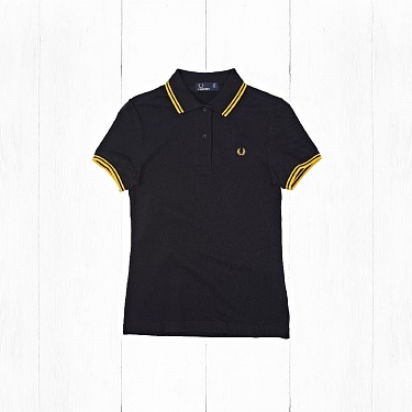 Поло Fred Perry TWIN TIPPED Black/Yellow