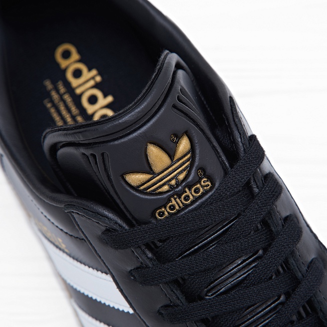 Кроссовки Adidas GAZELLE Core Black/White/Gold Metallic - Фото 5