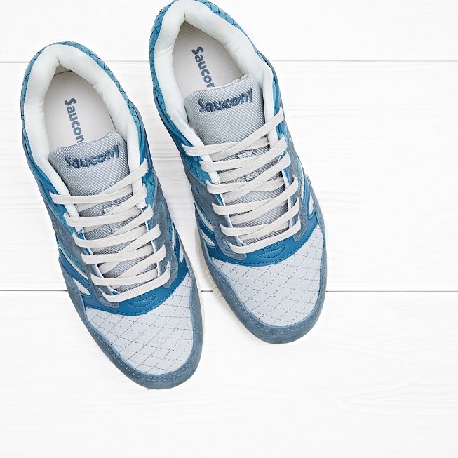 Кроссовки Saucony GRID SD Quilted Blue/Grey - Фото 3