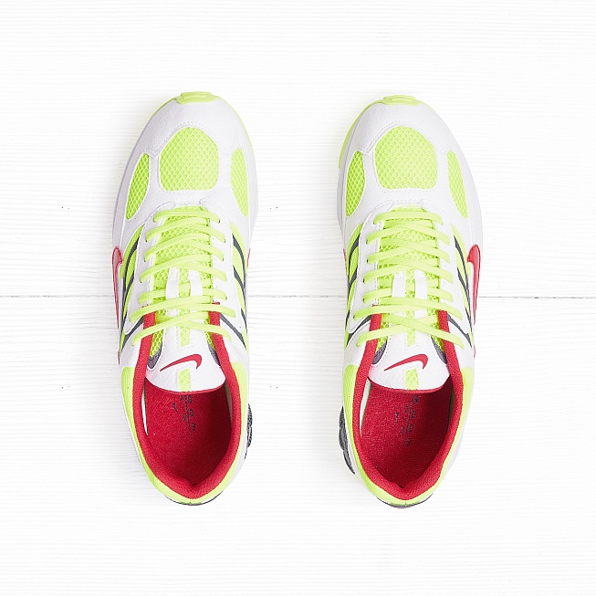 Кроссовки Nike AIR GHOST RACER White/atom Red-Neon Yellow-Dark Grey - Фото 3