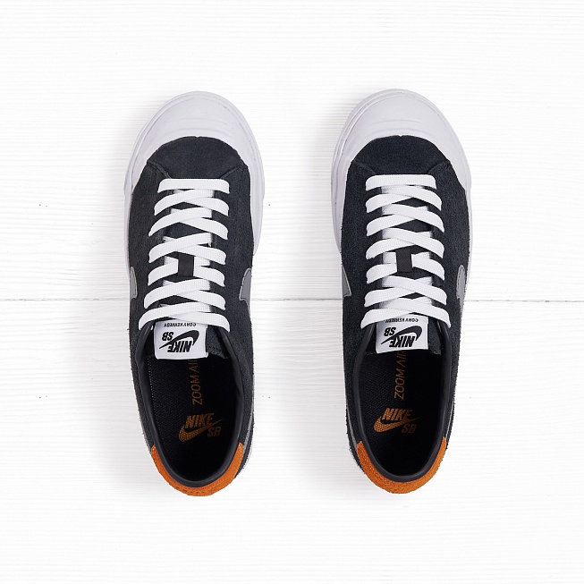 Кеды Nike SB ZOOM ALL COURT CK Black/Cool Grey VVD Orange - Фото 3