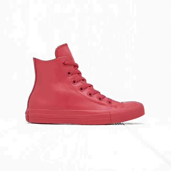 Converse red all star rubber hi sale